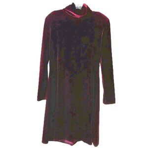 K.C. Spencer Velvet Dress Velour Size Medium Red Wine Whimsigoth Goth Valentines